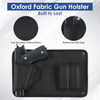 Gun Safe Door Organizer with Strong Adhesive Hook &Loop and Magnet Tape Two Way Mount, Elastic Gun Safe Pistol &Mag Holder for Most Pistols, for Indoor Storage - size: 2 Pack, style: 2 pouch 1 holster