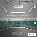 WALI Triple Monitor Stand, Free Standing Three LCD Monitor Fully Adjustable Desk Mount Fits 3 Screens up to 27 inch, 22 lbs Weight Capacity per Arm (MF003), Black - size: Triple, style: Free-Standing