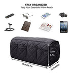 Armchair Caddy,Non Slip Sofa Armrest Organizer, Couch Armrest Remote Control Holder,Waterproof Recliner Arm Caddy with 14 Pockets for Cell Phone TV Remote Control - color: Black