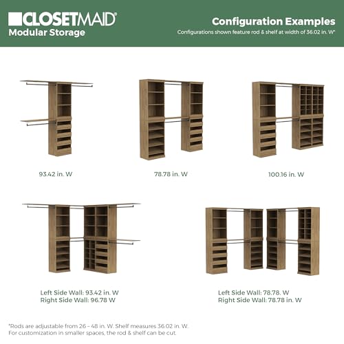 ClosetMaid Modular Storage Stackable 3-Shelf Unit, Sand - color: Sand