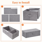 Lifewit 80L Under Bed Storage Containers, 9.8 Inch Tall Underbed Clothes Storage Organizer Bin with Sturdy Sidewalls, Bottom, 3 Lids, Deep Storage Drawer for Clothes, Shoes, Blankets, Pillows 2 Pack - size: 80L