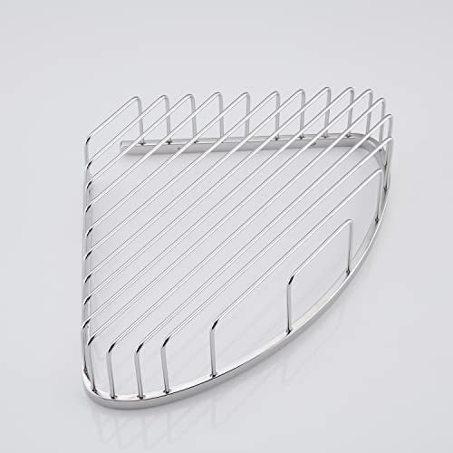 Bathroom Shower Caddy Corner Shelf, Corner-Hollow Design, Ultra Sturdy Rust-Proof Stainless Steel Shelf Organizer Shampoo Holder, Wall Mounted Storage Rack for Bathroom, Polished Chrome - color: Chrome, size: Hollow Corner (1 Pack)