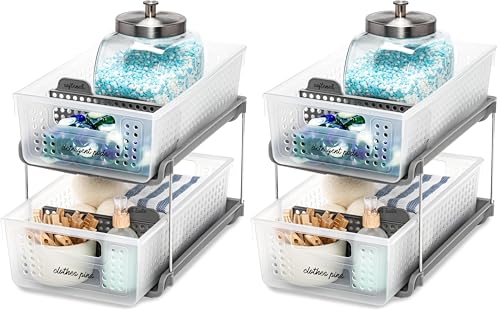 madesmart Antimicrobial 2 Tier Organizer, Pack of 2, Frost - size: 2-Pack