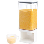 AVLA Rice Dispenser, Wall-Mounted Laundry Detergent Container, Cereal Dry Food Storage Bucket with Measuring Cup, Kitchen Grain Organizer with Lid, BPA-Free, for Beans, Laundry Scent Bead, Pet Food