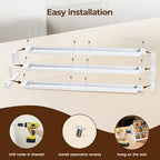 3-Tier Spice Rack Organizer for Kitchen Cabinet or Pantry, 16"-29" Expandable Spice Organization Shelf, Seasoning Organizer, Metal Display Shelf, Slip-Resistant Design for Jars and Bottles, White - size: Small-White- Fits 9.25" Deep Cabinet