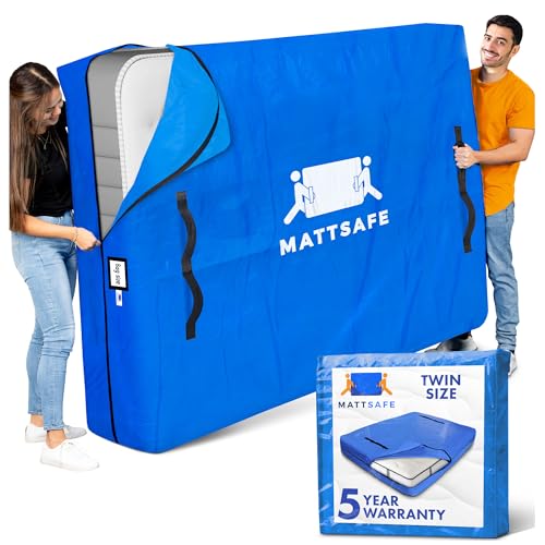 Nordic Elk Mattress Bags for Moving and Storage (Twin) Heavy Duty Moving Supplies, 8 Sturdy Handles, Strong Zipper, Mattress Cover Bed Bags, Storage Cover Essentials Packing Protector - size: Twin