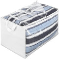 Whitmor Jumbo Storage Bag, 29" L x 17.5" W x 15.5" H | Zippered | White/Clear | Pack of 6 - size: 1 EA (Pack of 6)