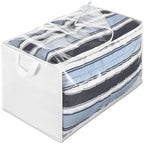 Whitmor Jumbo Storage Bag, 29" L x 17.5" W x 15.5" H | Zippered | White/Clear | Pack of 6 - size: 1 EA (Pack of 6)