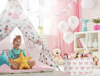 Sanjiaofeng Rectangular Kids Basket Pink Storage Bins,Girls Storage Baskets with Handles.Clothers,Toys,Books,Kid's Gifts Storage. (Pink Bowknot) - color: Pink Bowknot