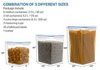 VERONES Large Tall Airtight Food Storage Containers, 10 PACK Plastic Airtight Kitchen & Pantry Organization, Ideal for Flour & Sugar Plastic Canisters with Labels - color: Blue