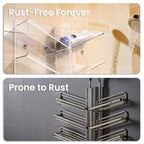 AITEE Acrylic Bathroom Organizer Caddy, Clear Shampoo Holder Wall Mounted, Shower Organizer with Suction Cup, No Drilling and Rustproof, Sturdy and Durable - Combination Shelf - style: Combination Shelf