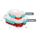 KOMUEE 10 Pack Glass Food Storage Containers, Meal Prep Containers with Lids, Airtight Glass Lunch Boxes, Freezer, Oven, and Microwave Safe, Green - color: Green