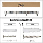 Broom Mop Holder Wall Mount Broom Hanger Wall Mounted Metal Organization Garage Storage Garden Kitchen Tool Organizer With 4 Racks and 5 Hooks (Silver, 1 Pack 3R4H)… - size: 1 Pack 3R4H
