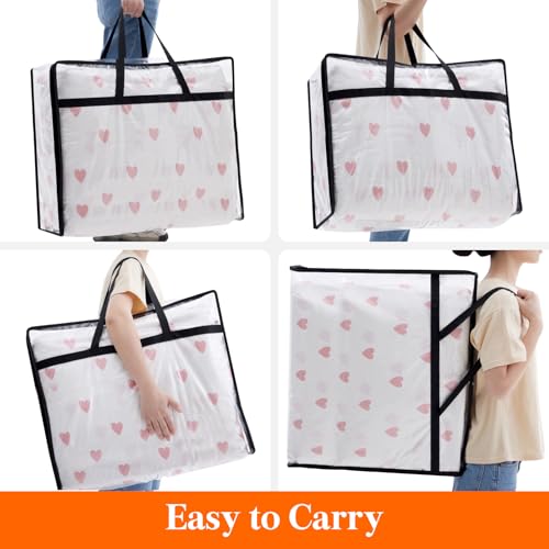 Lifewit 3 Pack Clear Clothes Storage Bags, 110L Plastic Blanket Storage Bag, Vinyl Foldable Moving Bags with Zipper, Closet Organizers and Storage Containers for Bedding, Duvet, Comforter - size: 110L
