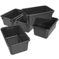 Storex Small Cubby Bin, 7.8 x 12.2 x 5.1 Inches, Black, 5-Pack (62466E05C) - color: Black, style: Bin Only