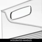iDesign Stackable Storage Bin with Handles for Pantry or Fridge, Clear, Made in USA - size: 14 x 10 x 5, style: Pack of 1
