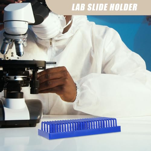 Hemobllo Microscope Slide Holder Plastic Rack for Laboratory Sample Storage with Multi-Layer Design Quick Drying Slide Drying Stand Drainage Shelf