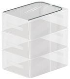 Stackable Shoe Boxes with Clear Lids, 15.8-Inch Boot Storage Bins with Handles for Bedroom Dormitory Under-Bed (3 Pack, 19Qt, 15.8x11.8x6in) - style: 3 Pack