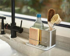 Joseph Joseph Surface Stainless Steel Caddy Sink Area Organizer and Sponge Holder, Stone - color: Light Stone