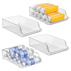 iDesign Water Bottle Organizer for Fridge - Set of 4 - Clear - Made in USA - style: Pack of 4
