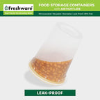 Freshware Food Storage Containers with Lids [60 Pack 8, 16, 32 oz, 20 sets each size] Plastic Deli Containers, Meal Prep Containers, Microwave and Freezer Safe, Stackable, Leakproof, BPA Free, Clear - size: 8, 16, 32 oz - 60 Mix Set