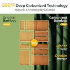 keechee Carbonized Bamboo Kitchen Drawer Organizer (Bundle: 10pc Organizers Set) - size: Bundle: 10pc Organizers Set