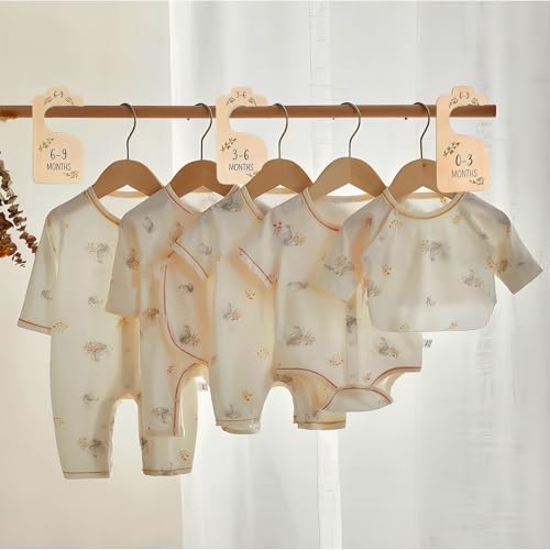 Baby Closet Dividers - 8pcs Wooden Double-Sided Baby Clothes Size Divider Organization for Infant Baby Clothes to 24 Months