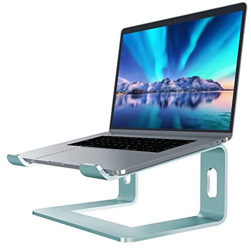 SOUNDANCE Laptop Stand, Aluminum Computer Riser, Ergonomic Laptops Elevator for Desk, Metal Holder Compatible with 10 to 15.6 Inches Notebook Computer, Aquamarine - color: G-Aquamarine, size: For 10 to 15.6 Inches Laptop