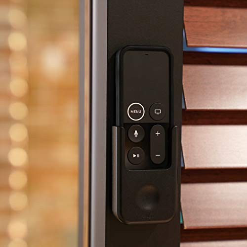elago Universal Remote Holder Mount Compatible with Apple TV Remote and All Other Remote Controls - Adhesive Tape or Screw Mounting Options, Available Wired Charging [Small] [1st Gen] [Black] - color: Black, size: Small - 1 Gen
