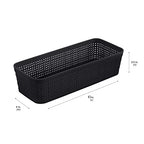 Simplify 10 Piece Organizing Set | Multiple Size Bins | Multipurpose | Office | Desk | Dorm | Bathroom | Storage Basket | Small Items | Accessories | Black (Pack of 6) - size: 10 Piece (Pack of 6)