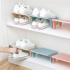 ASkinds 6 Pack Shoe Stacker Slots Space Saver, Double Layer Stack Shoe Racks, Increase Space by 200% Shoe Stackers for Home Closet Organization(Apricot)