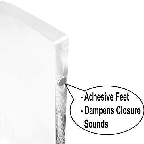 AMT Clear Acrylic Monitor Stand Riser 2 Tier, 5.5 Inches High Clear Computer Desk Organizer Shelf for Multi Media PC Storage Laptop