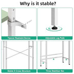 Kalrin Over-The-Toilet Storage Rack, 4-Tier Bathroom Organizer Shelf Over Toilet with Adjustable Shelf and Basket, Freestanding Space Saver Bathroom Shelves Above Toilet for Room (Avocado Green) - color: Whit- Green