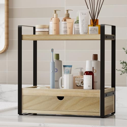 Boulphia 2-Tier Bathroom Organizer (Brown - New) - color: Brown - New