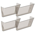 Gawerk Clear Acrylic Single Pocket, Plastic Hanging Wall Mount File Holder for Office Home (Gray, 4 Pack) - color: Gray, size: 4 Pack