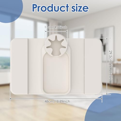 Silicone Sofa Armrest Tray with Dual Side Pockets, Anti-Slip Couch Cup Holder, Silicone Armchair Cup Holder for Drinks, Phone & Snacks, Arm Organizer for Living Room, Recliner, Car (White) - color: White