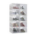 AWTATOS Shoe Storage Boxes, Thickened Shoe Storage Organizer with Clear Magnetic Door, Stackable Shoe Container with Lids, Collapsible Large Shoe Rack, Fit up to US Size 15, 10 Pack - size: 10 pack