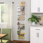 ClosetMaid 97535 Wall or Door Adjustable (8) Basket Organizer, 6.614-Inch D x 77.165-Inch H x 17.992-Inch W, White - style: Basket Organizer