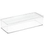 mDesign BBQ Grill Accessories Organizer Box for Cooking Utensils - Clear