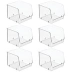 iDesign Stackable Open-Front Storage Bins for Kitchen and Pantry Organization - Set of 6 - Clear - Plastic - style: Pack of 6
