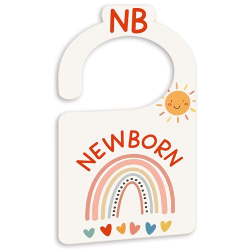 JMOST Boho Rainbow Baby Closet Dividers for Nursery Closet Organizer, Newborn to 24 Months Size Clothes, Hangers with Size Dividers, Double Sided - color: Boho Rainbow