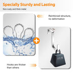 MISSLO Hanging Mesh Pockets Hold 340oz/1000ml Shampoo Shower Organizer with Over the Door Hooks