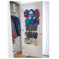 Evelots Over the Door 5-Tier Shoe & Hat Rack for Closet Door - Heavy Duty Metal Closet Organizer - Holds upto 12 Pairs of Shoes, 40 Cap or Accessories