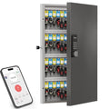 96-Key Smart Key Lock Box Wall Mount – Commercial Key Cabinet with App, Keypad, Bluetooth & WiFi Unlock (Sold Separately), Access Log Tracking, Key Management System for School, Office - size: 96 Key(Smart)