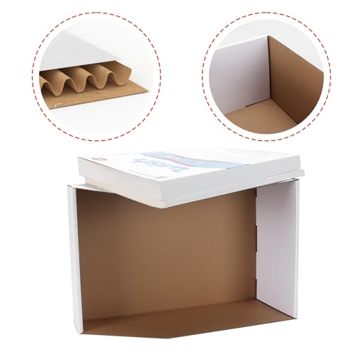 ZBEIVAN Cardboard Storage Bins Boxes 35 Packs 12x8x4.5 Inches, Easy Assembly Pantry Organizer Bins for Shelf, White - color: White, size: 12x8x4.5 inch