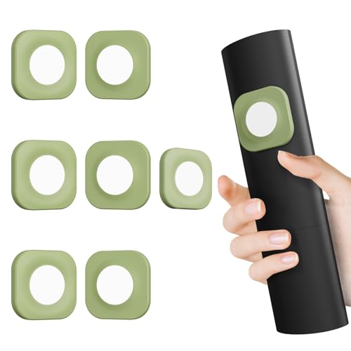 Magnetic Remote Control Holder Wall Mount Self-Adhesive, 6 Pack Upgraded Silicone Remote Organizer Storage Wall Holder for Home Office TV, Fan and Air Conditioner Remote Control 6 Green - color: 6 Green, size: Square