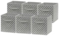 Simple Houseware 11-Inch Foldable Cube Storage Organizer Bin, Geometric Grey, 6 Pack - color: Grey - Geometric
