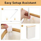 Odonata Large Toilet Paper Storage Basket with Lid, Slim Toilet Paper Organizer, Hold up to 20 Regular Rolls or 15 Mega Rolls. (Beige, 49L) - color: Beige