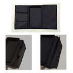 Sofa Armrest Organizer, Couch TV Remote Storage Organizer with Pockets for Recliner Armchair Snacks Glasses Smartphone Magazines Pouch (Black)