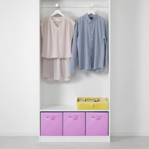 PowerKing Collapsible Storage Cubes with Handles, Fabric Foldable Bins for Closet Shelves, Durable Organization Storage Bins, 10.5'' x 11'' x 10.5'', 2 Pack, Pink - color: Pink, size: 2Pack